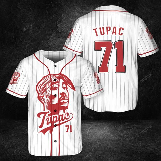 14 Tupac 71 Lovers Overprint Jersey Baseball 1