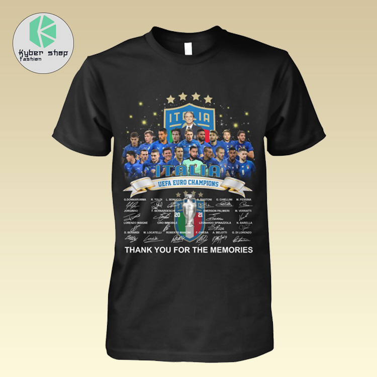 Italia Uefa euro champions thank you for the memories shirt 2