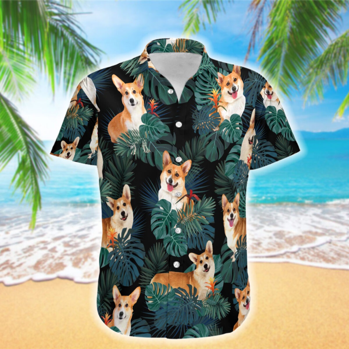Love Corgi Hawaiian Shirt