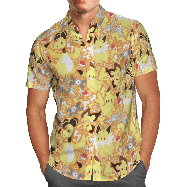 Electric Type Pokemon Hawaiian Shirt1