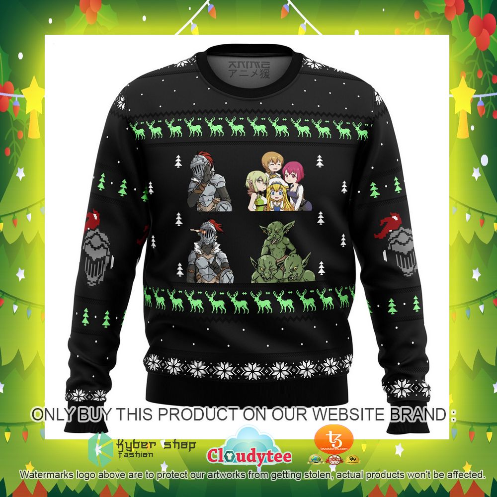 Anime Goblin Slayer Pattern Ugly Christmas Sweater 3