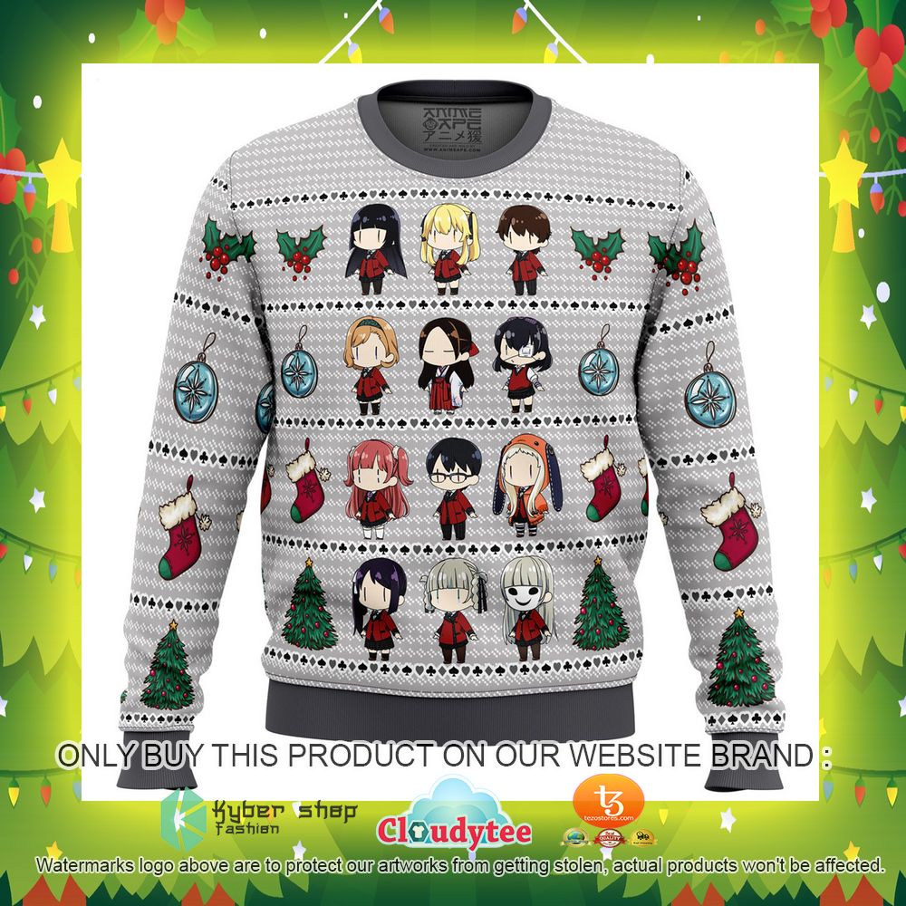 Anime Kakegurui Chibi Gamblers Ugly Christmas Sweater 3