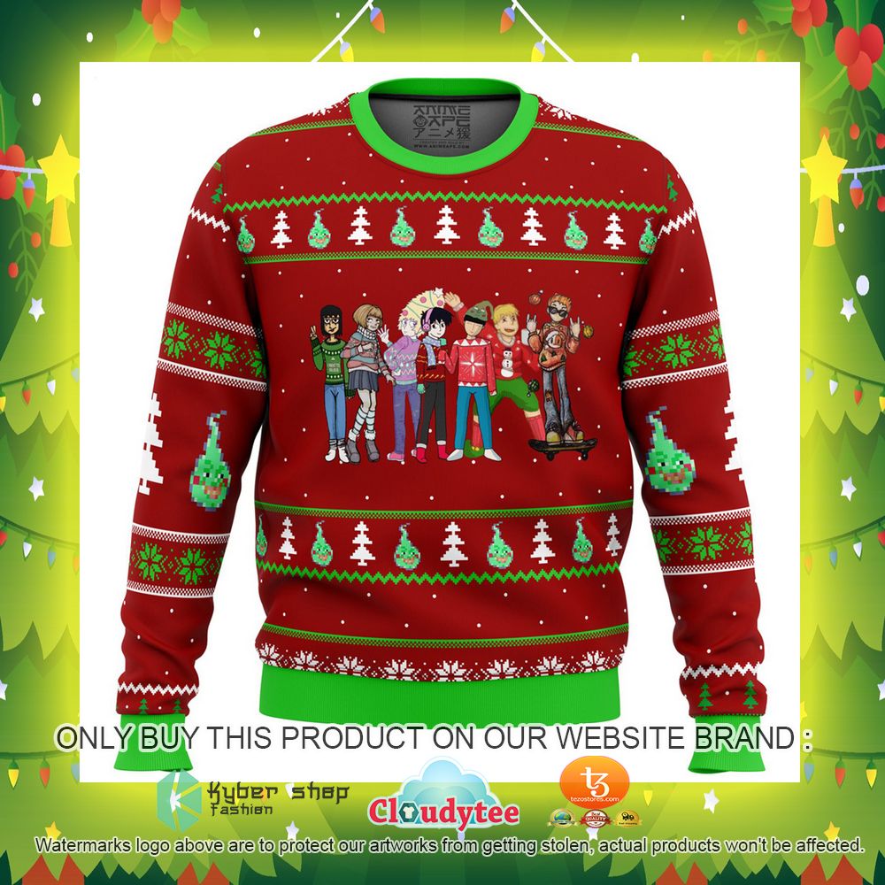 Anime Mob Psycho 100 Holiday Ugly Christmas Sweater 6