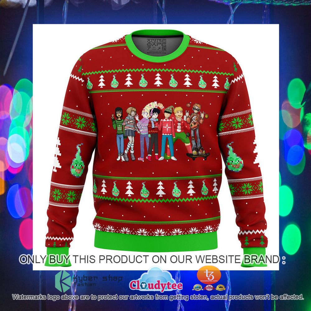 Anime Mob Psycho 100 Holiday Ugly Christmas Sweater 7