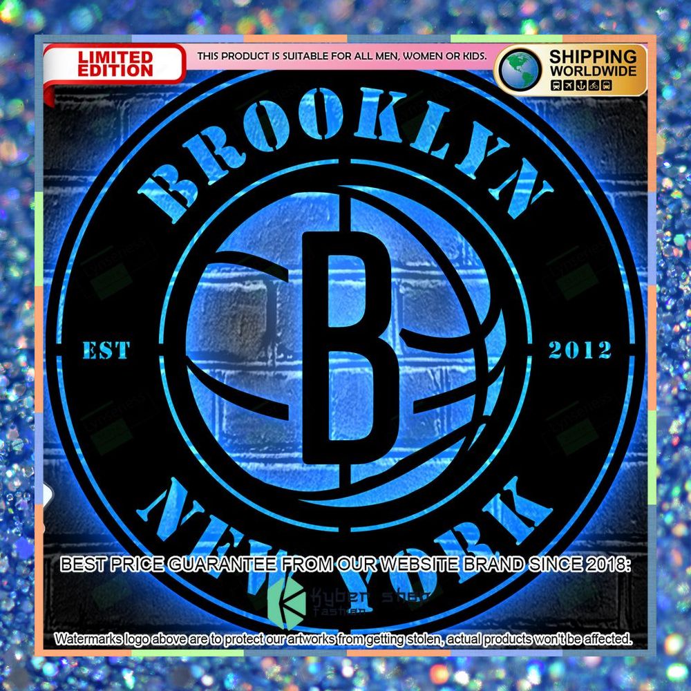 Brooklyn Nets Metal Sign - Led Light Sign 13