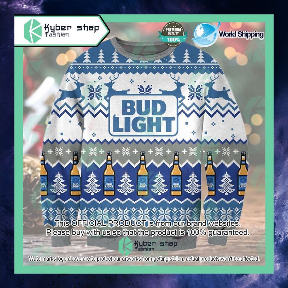 Bud Light Beer Christmas Sweater 7