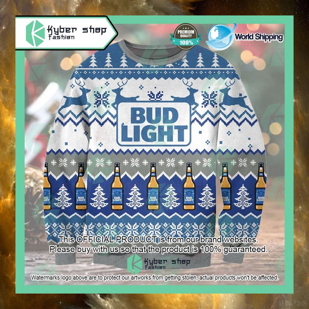 Bud Light Beer Christmas Sweater 12
