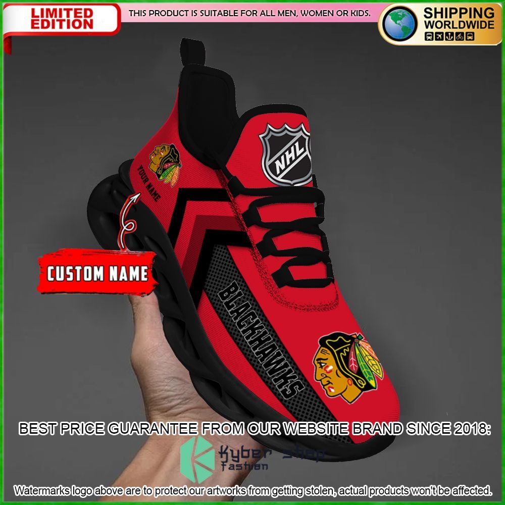 Chicago Blackhawks Custom Name Clunky Max Soul Shoes 41