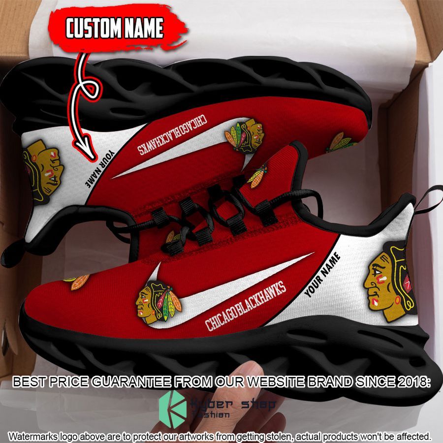 Chicago Blackhawks Custom Name Clunky Max Soul Shoes 6