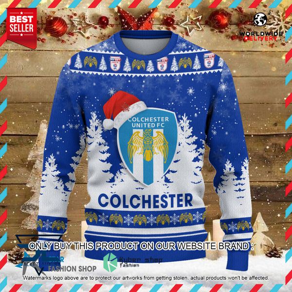 Colchester United Blue Christmas Sweater 4