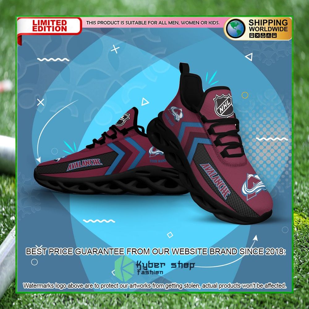Colorado Avalanche Custom Name Clunky Max Soul Shoes 22