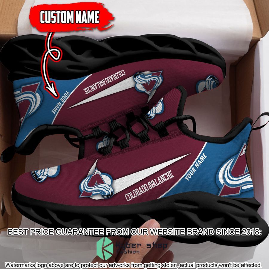 Colorado Avalanche Custom Name Clunky Max Soul Shoes 6