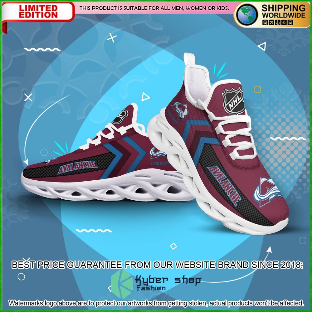 Colorado Avalanche Custom Name Clunky Max Soul Shoes 20