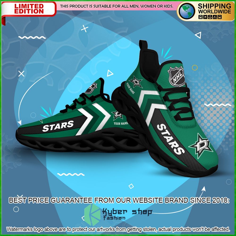 Dallas Stars Custom Name Clunky Max Soul Shoes 45