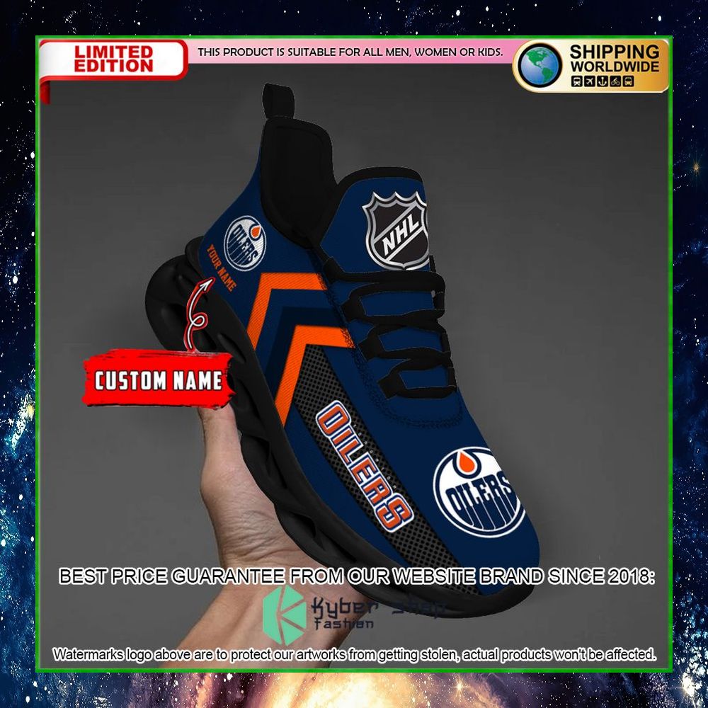 Edmonton Oilers Custom Name Clunky Max Soul Shoes 25