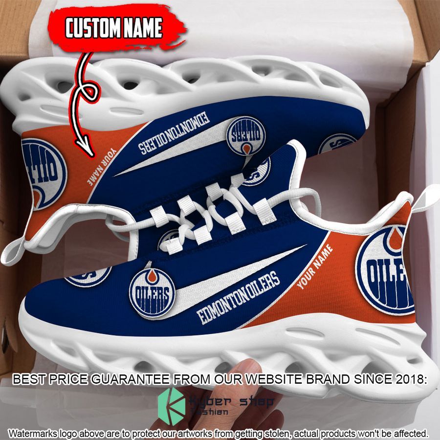 Edmonton Oilers Custom Name Clunky Max Soul Shoes 4