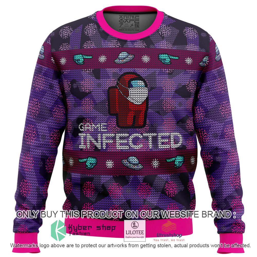 Game Infected Among Us Ugly Christmas Sweater 15