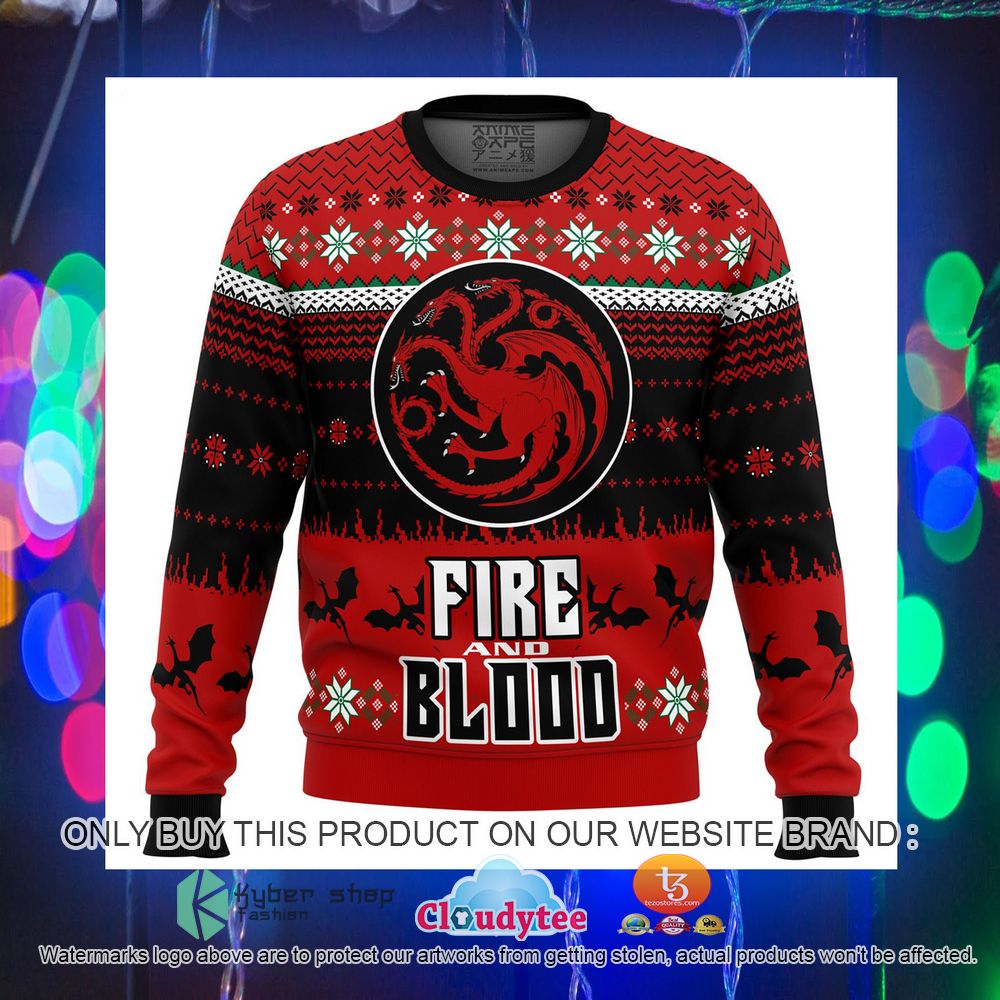 Game of Thrones Fire and Blood Ugly Christmas Sweater 4