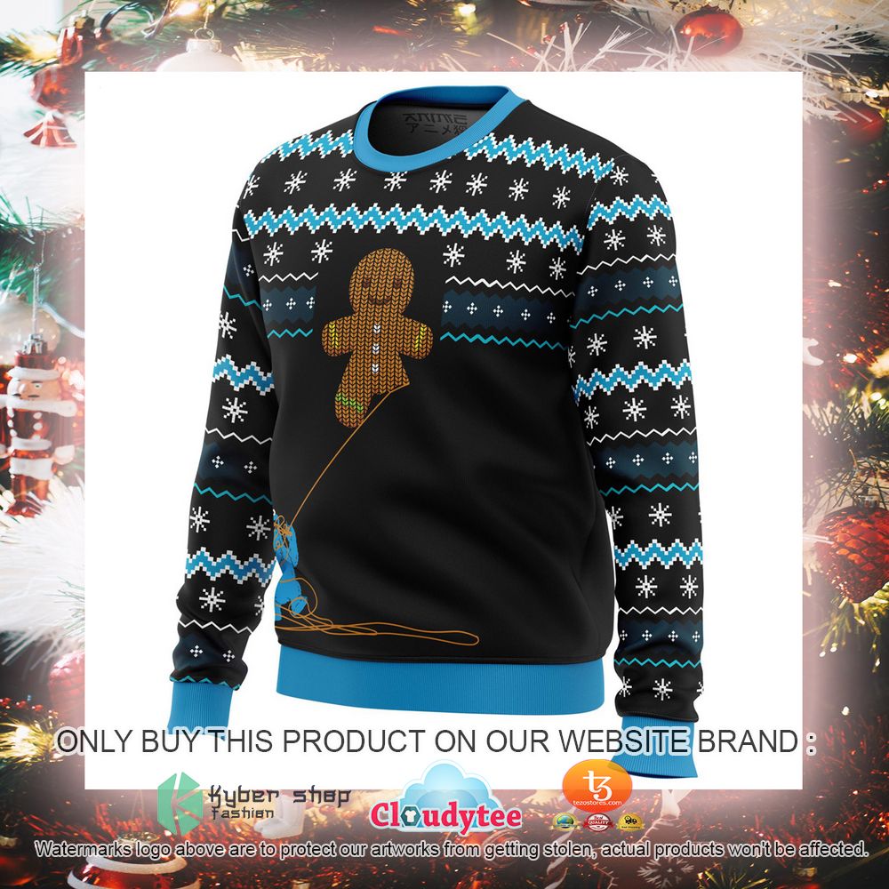 Gingerbread Cookie Monster Ugly Christmas Sweater 13