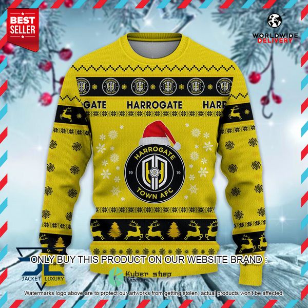 Harrogate Town AFC Yellow Christmas Sweater 2