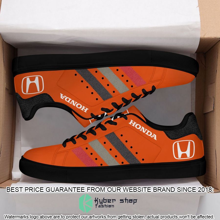 Honda Orange Grey Line Stan Smith Shoes 1