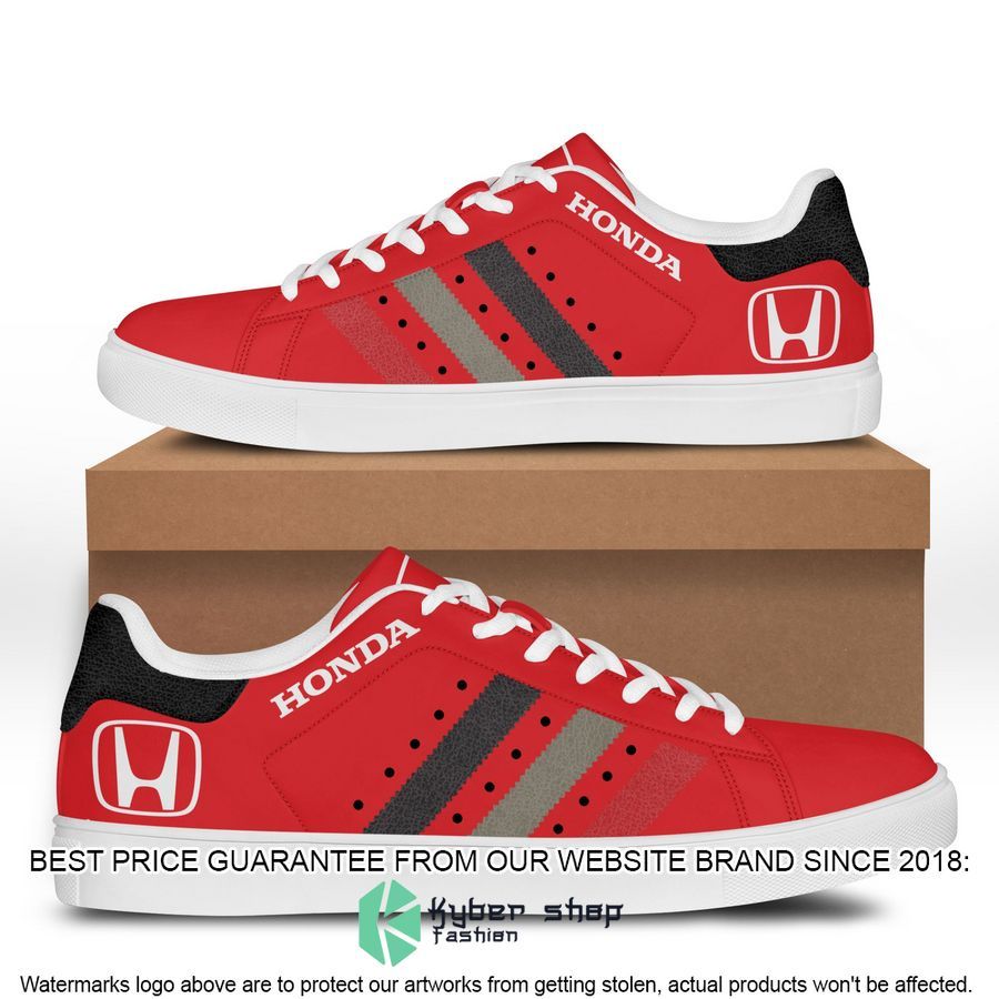 Honda Rose Red Black Stan Smith Shoes 4