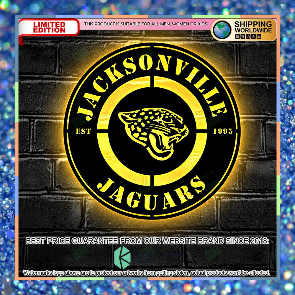 Jacksonville Jaguars Metal Sign - Led Light Sign 4