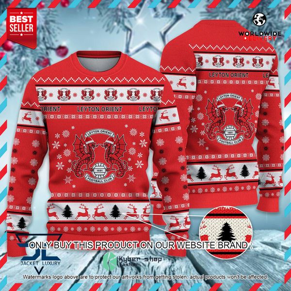 Leyton Orient Red Christmas Sweater 6