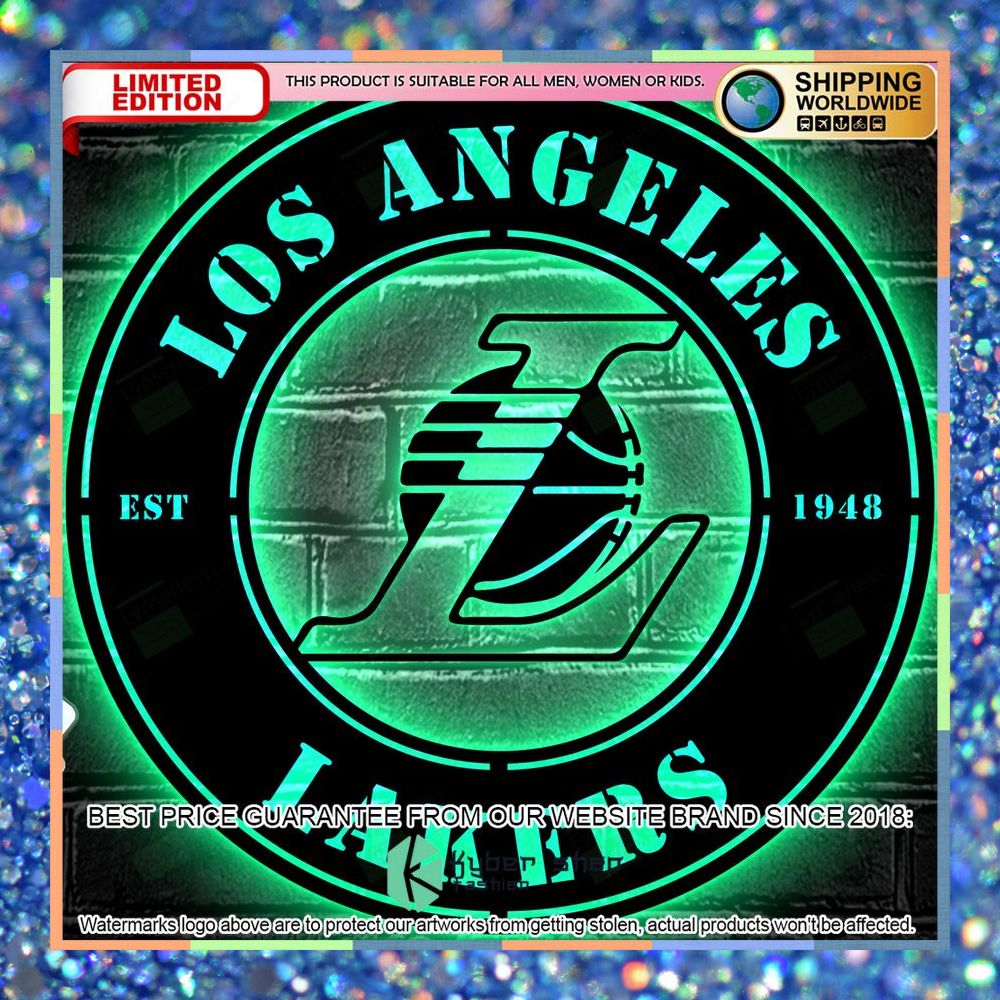 Los Angeles Lakers Metal Sign - Led Light Sign 1