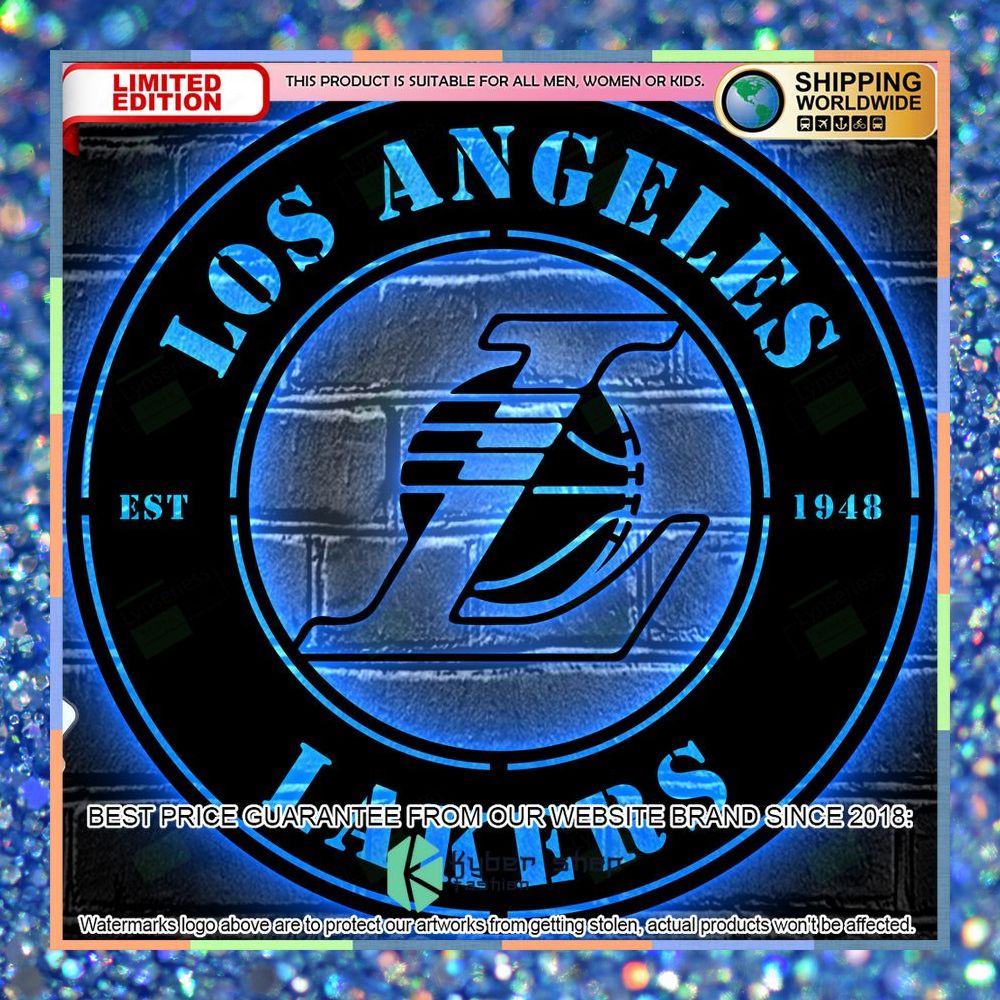 Los Angeles Lakers Metal Sign - Led Light Sign 12