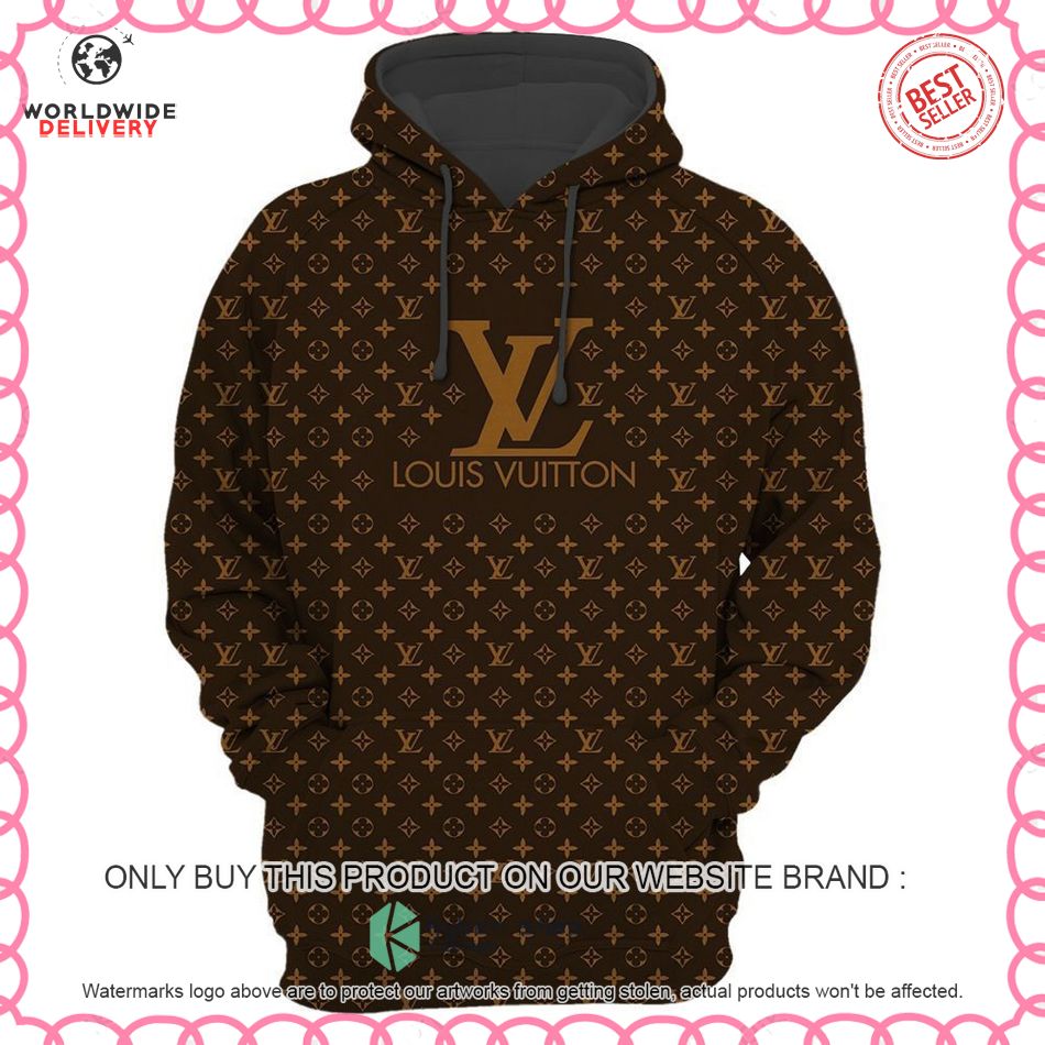 Louis Vuitton Orange LV Brown Hoodie • Kybershop