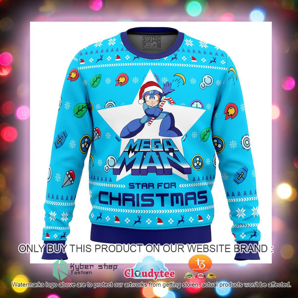 Mega Man Star for Christmas Ugly Christmas Sweater 1