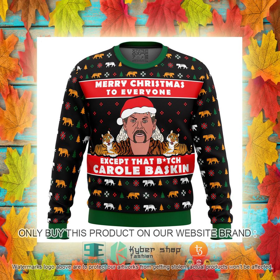 NEW Merry Christmas To Everyone Joe Exotic Tiger King Sweatshirt 12