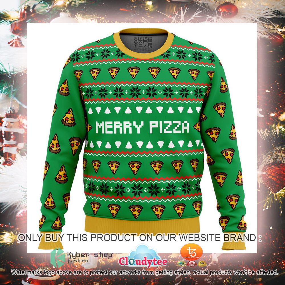 Merry Pizza Ugly Christmas Sweater 13