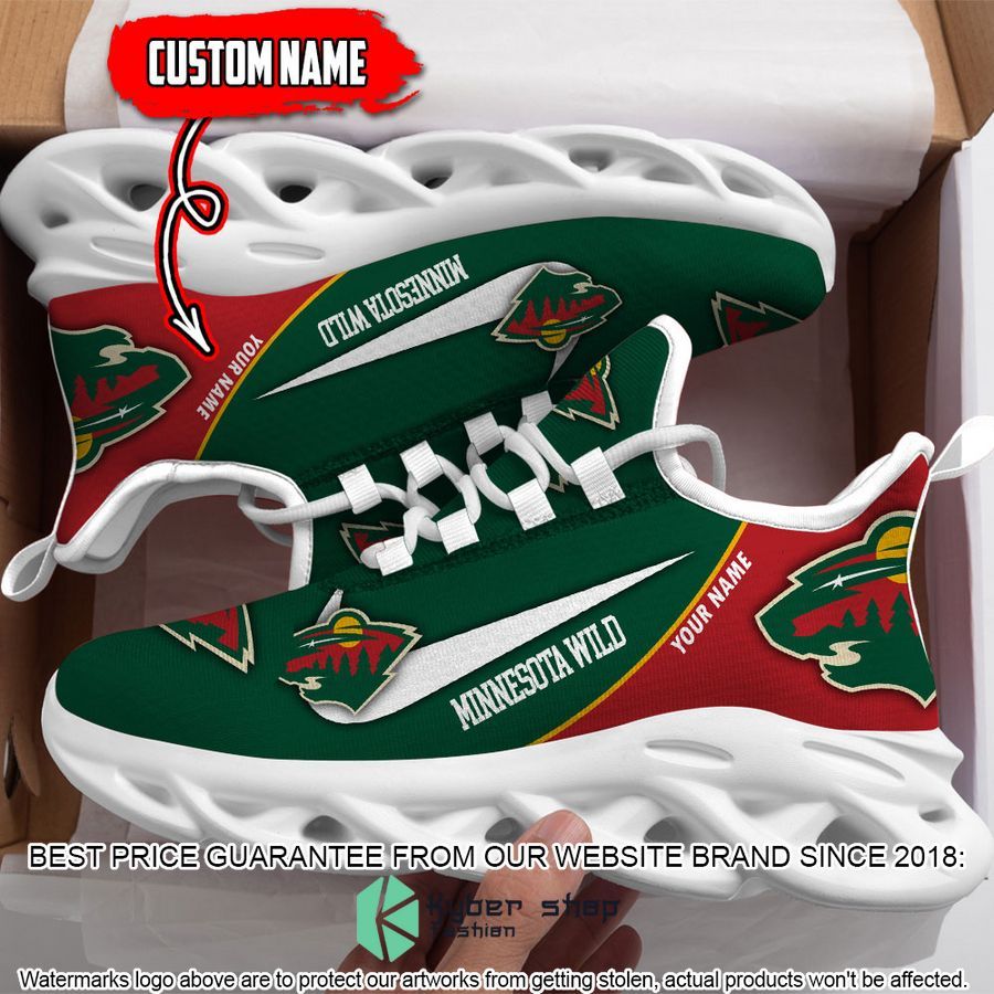 Minnesota Wild Custom Name Clunky Max Soul Shoes 4