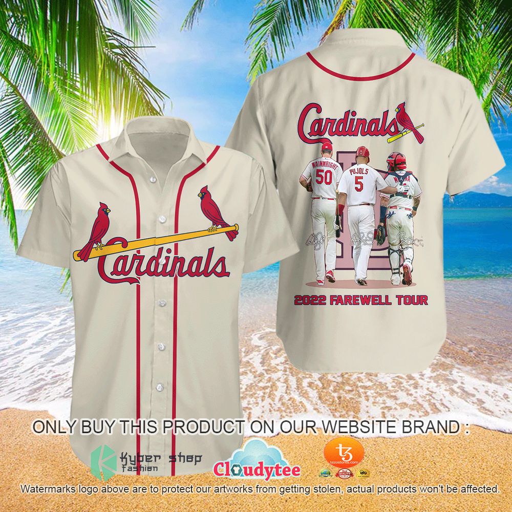 MLB St. Louis Cardinals 2022 Farewell Tour Cream 3D Hoodie, Shirt 23