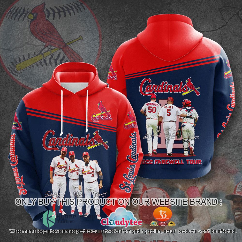MLB St. Louis Cardinals 2022 Farewell Tour Red Navy 3D Hoodie, Shirt 1