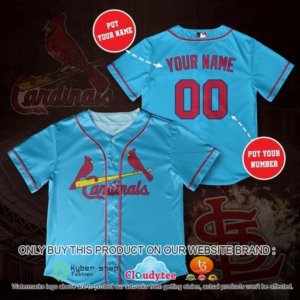MLB St. Louis Cardinals Custom Name Blue Baseball Jersey 2