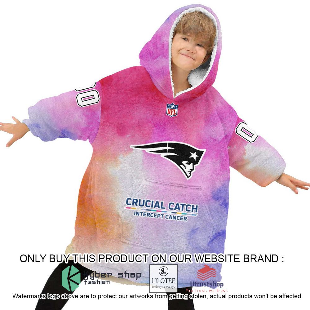 New England Patriots Crucial Catch Intercept Cancer Personalized Oodie  Blanket Hoodie • Kybershop