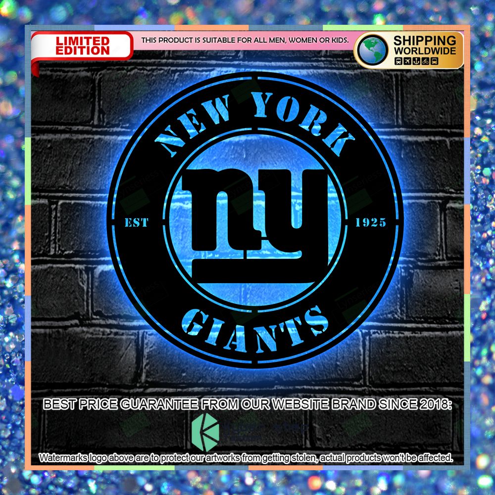 New York Giants Metal Sign - Led Light Sign 22