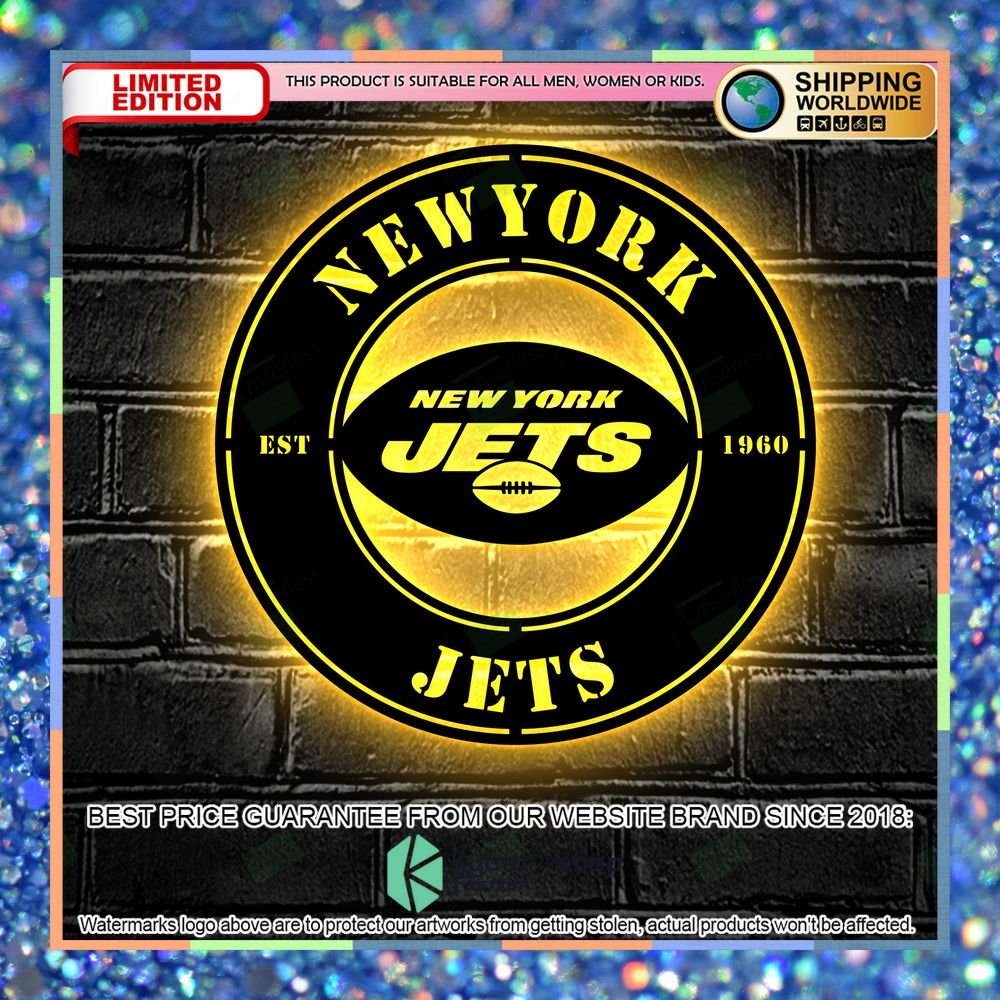 New York Jets Metal Sign - Led Light Sign 26