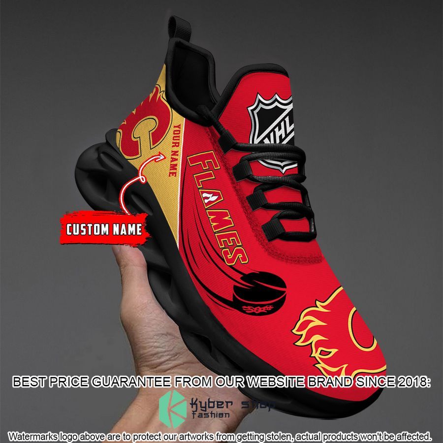Personalized Calgary Flames Clunky Max Soul Shoes 5