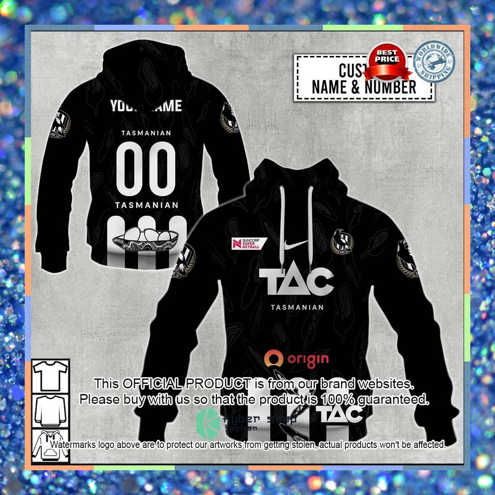 Personalized Netball Collingwood Magpies Indigenous Jersey Hoodie, Shirt 12
