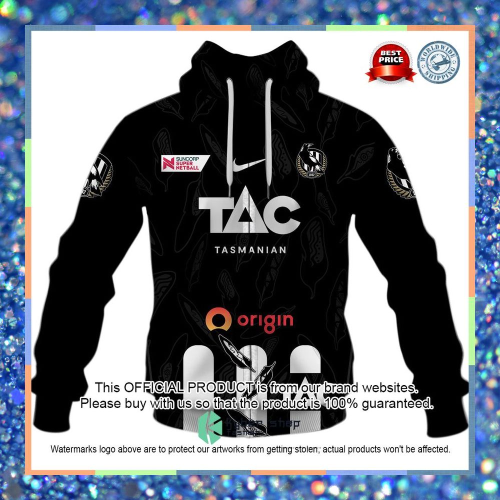 Personalized Netball Collingwood Magpies Indigenous Jersey Hoodie, Shirt 13