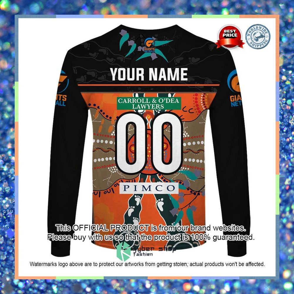 Personalized Netball Giants Indigenous Jersey Hoodie, Shirt 20
