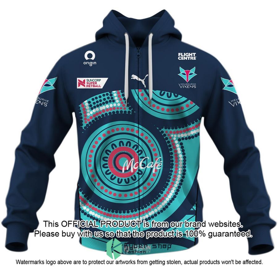 Personalized Netball Melbourne Vixens Indigenous Jersey Hoodie, Shirt 2