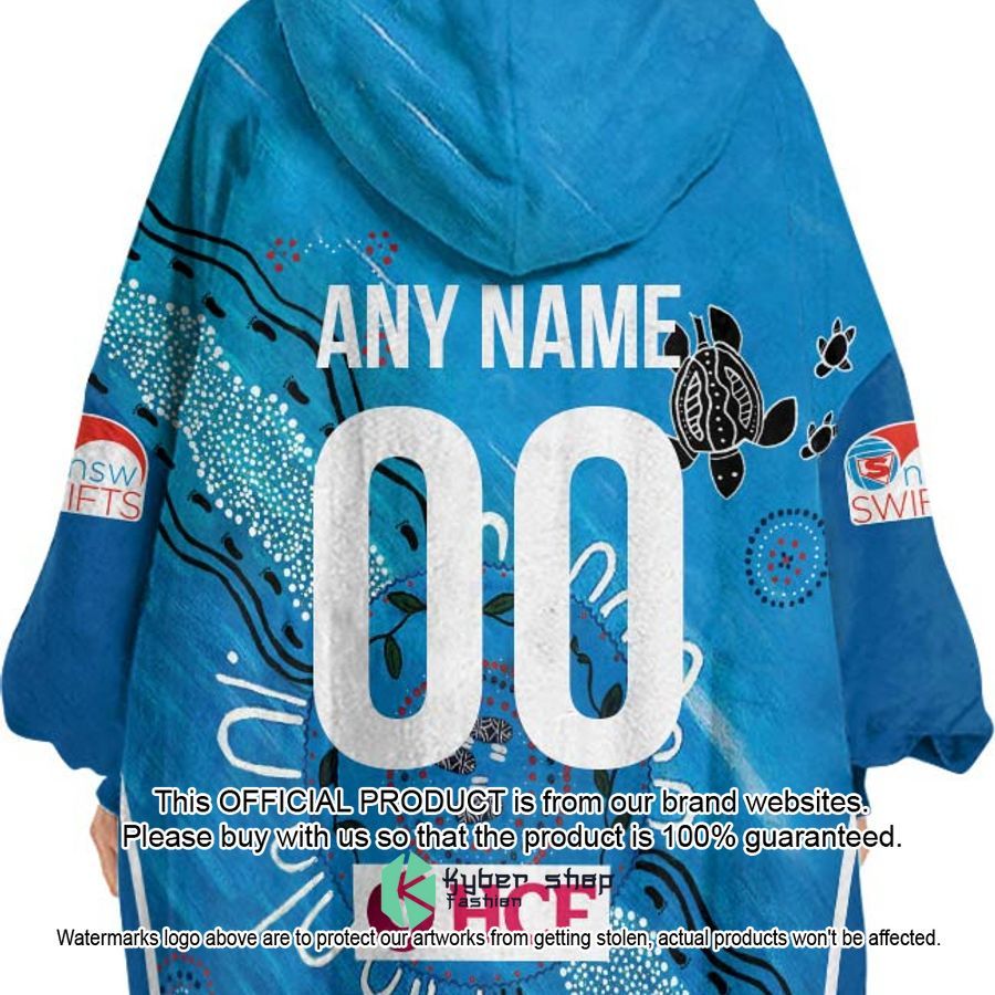 Personalized Netball New South Wales Swifts Indigenous Oodie Blanket Hoodie 26