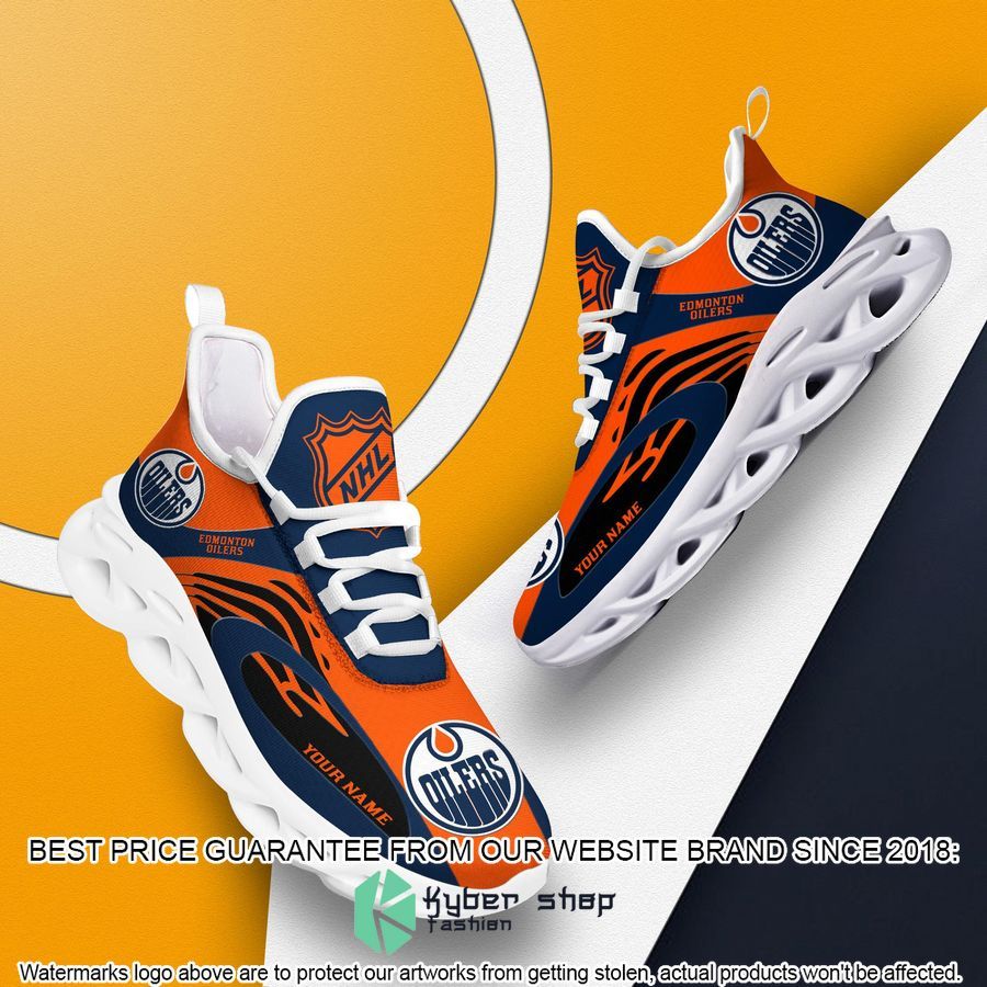Personalized NHL Edmonton Oilers Orange Clunky Max Soul Shoes 8