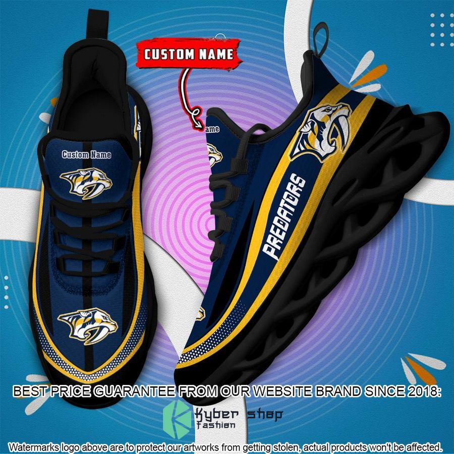 Personalized NHL Nashville Predators Navy Clunky Max Soul Shoes 11