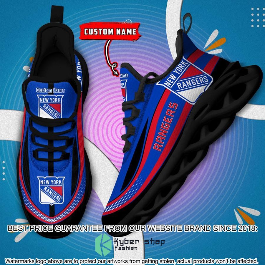 Personalized NHL New York Rangers Blue Clunky Max Soul Shoes 11
